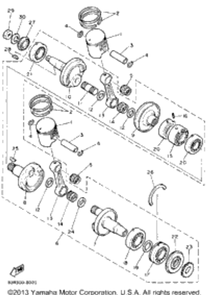 Crankshaft Assembly 1988 VK540 (VK540M) 83R-11400-00-00