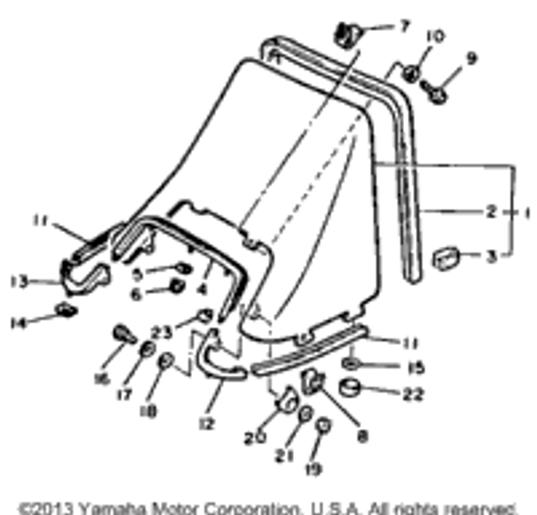 Bolt (97002-05016-00) 1990 XL-V (XL540P) 97001-05016-00