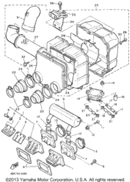 Nut, Flange 1996 VENTURE XL (VT480W) 95707-06500-00