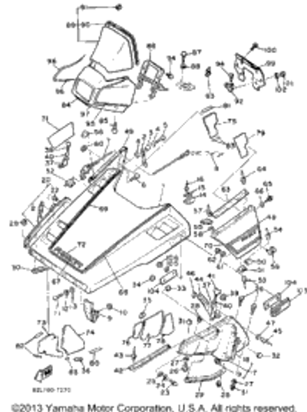 Washer, Plate 1987 PHAZER DELUXE (ELEC START) (PZ480EL) 90201-06067-00