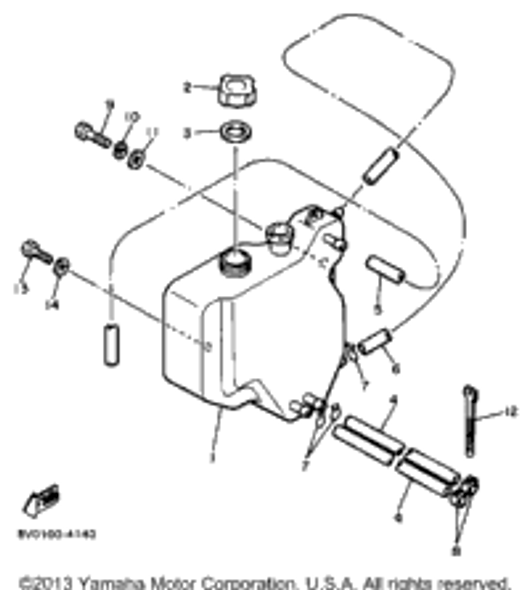 Washer, Plate 1984 PHAZER (PZ480H) 90201-06067-00