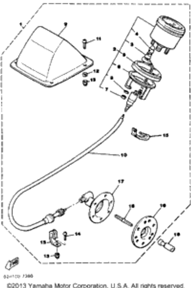 Washer, Spring 1987 ENTICER 340 (ET340L) 92990-05100-00