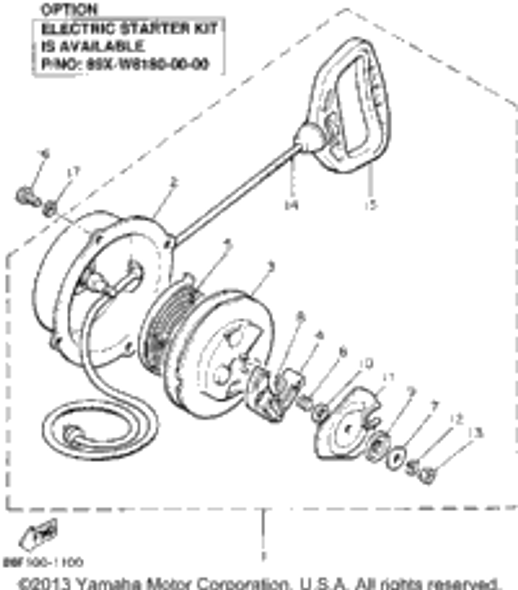 Bolt, Hexagon 1992 PHAZER II ST (PZ480STS) 97313-06014-00