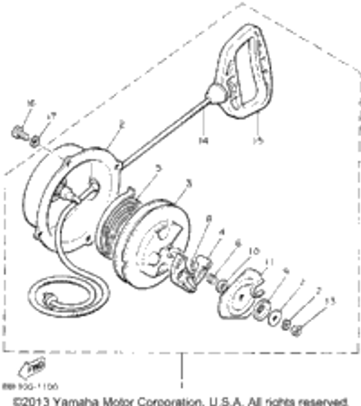 Bolt, Hexagon 1992 PHAZER II LE (ELEC START) (PZ480ES) 97313-06014-00