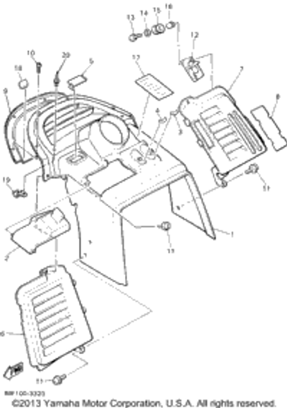 Collar 1994 PHAZER II ST (LONG TRACK) (PZ480STU) 90387-053H3-00