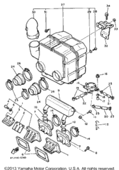 Nut, With Washer D SEE NOTE 1984 PHAZER SE (ELEC START) (PZ480SEH) 95701-06500-00