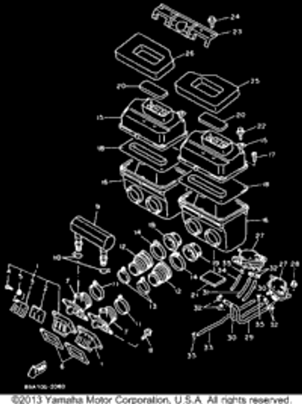 Nut, With Washer 1992 VMAX-4 (VX750S) 95701-06500-00