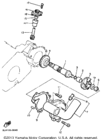 Screw, Pan Head 1984 V-MAX (VMX540H) 98580-05010-00