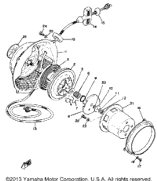 Screw, Pan Head 1973 EL433B 98580-05010-00