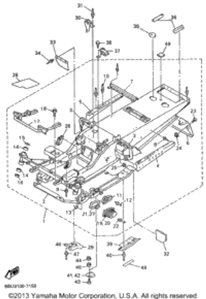 Washer, Plate 1997 VMAX-4 800 (VX800A) 90201-04325-00