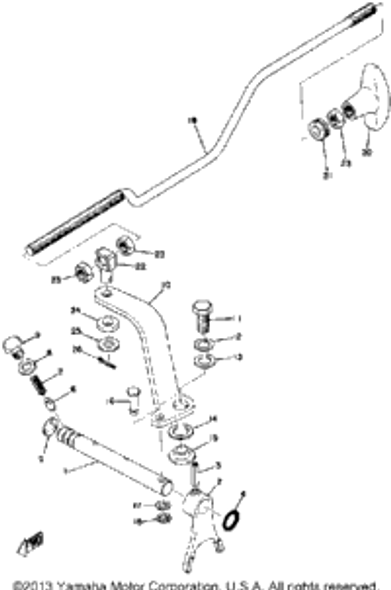 Pin, Spring 1974 TW433F 91609-40020-00