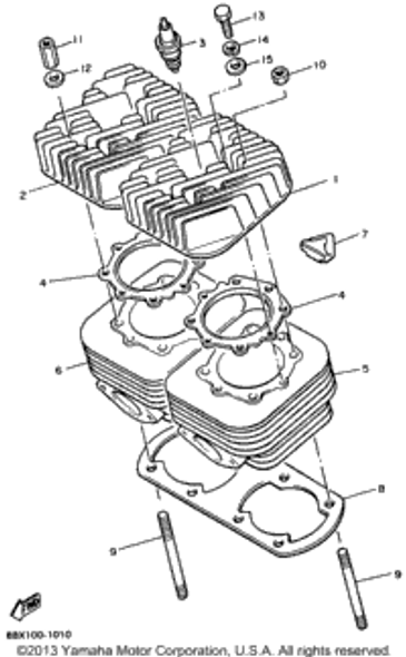 Plug, Spark (Ngk Br9es) 1996 VENTURE XL (VT480W) NGK-BR9ES-01-PC