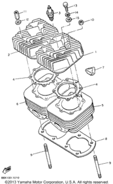 Plug, Spark (Ngk Br9es) 1996 PHAZER II LE (ELEC START) (PZ480EW) NGK-BR9ES-01-PC