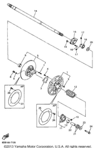 Screw, Round Head UR AP 1998 VMAX 600 XTR (ELEC START+REVERSE) (VX600XTRB) 90150-05040-00