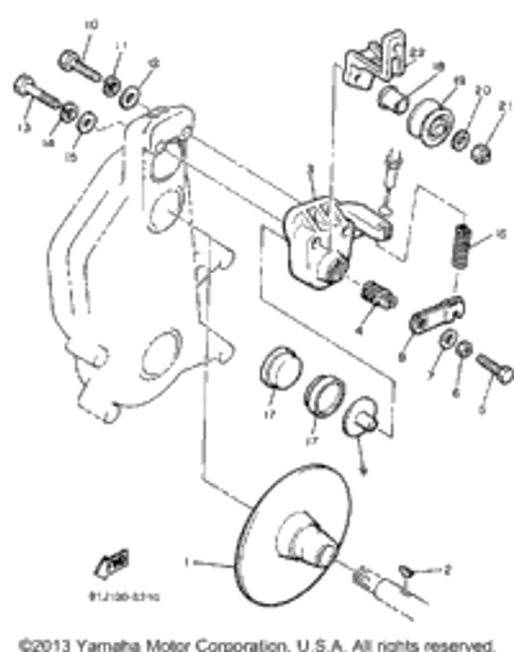 Nut 1987 PHAZER DELUXE (ELEC START) (PZ480EL) 95303-08700-00