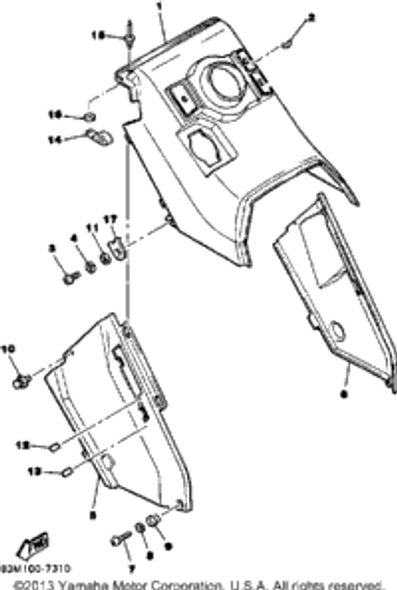 Screw, Panhead 1989 INVITER (CF300N) 98506-06016-00