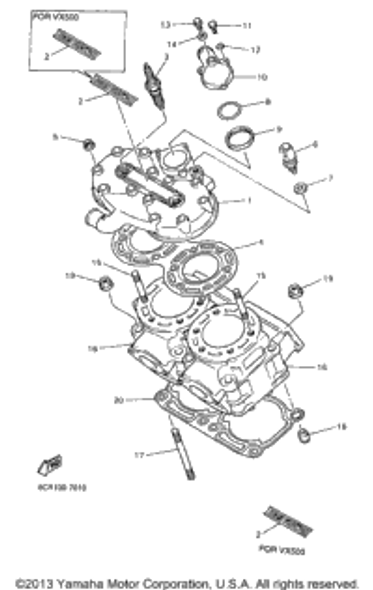 Bolt 1998 VMAX 600 XTC DELUXE (ELEC START) (VX600XTCDB) 97007-06020-00