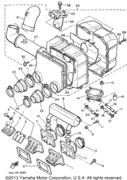 Screw, Pan Head 1996 PHAZER II LE (ELEC START) (PZ480EW) 98507-03008-00