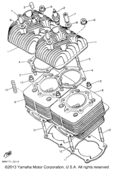 Nut, Flange 1996 VK540 II (VK540EW) 95707-08500-00