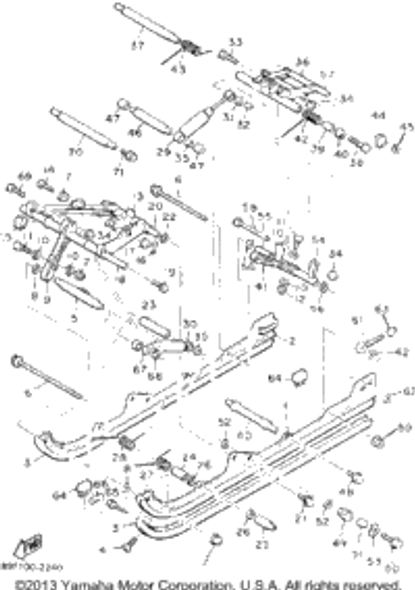 Bolt, Flange (Jn5) 1992 PHAZER II LE (ELEC START) (PZ480ES) 95811-08045-00