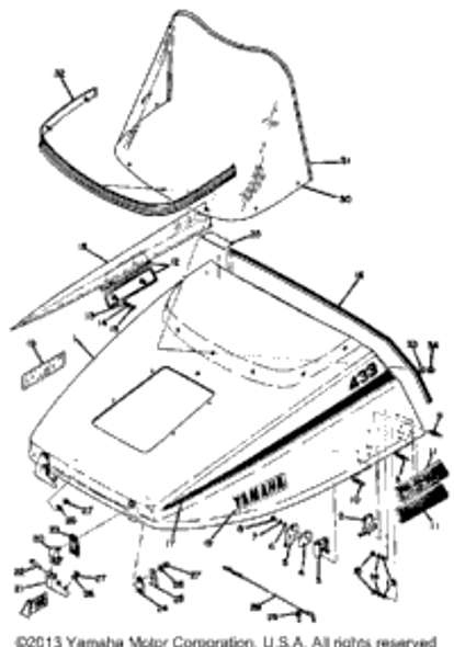 Nut, Nylon 1973 EW433C 95701-05300-00