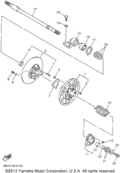 Bolt, Flange 1996 PHAZER II MOUNTAIN LITE (PZ480STW) 90105-06734-00