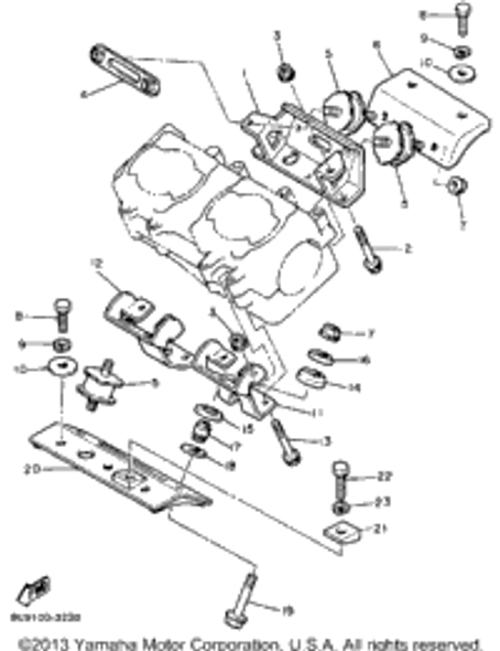 Bolt, Flange 1984 V-MAX (VMX540H) 95811-08070-00