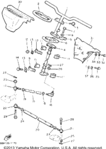 Pin, Cotter 1992 PHAZER II LE (ELEC START) (PZ480ES) 91402-25018-00