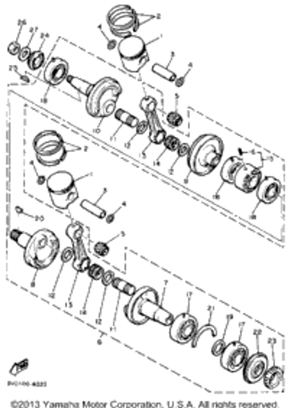 Pin, Spring 1984 PHAZER (PZ480H) 91609-30010-00