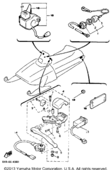 Collar, Lever 1 1984 PHAZER SE (ELEC START) (PZ480SEH) 802-83913-00-00