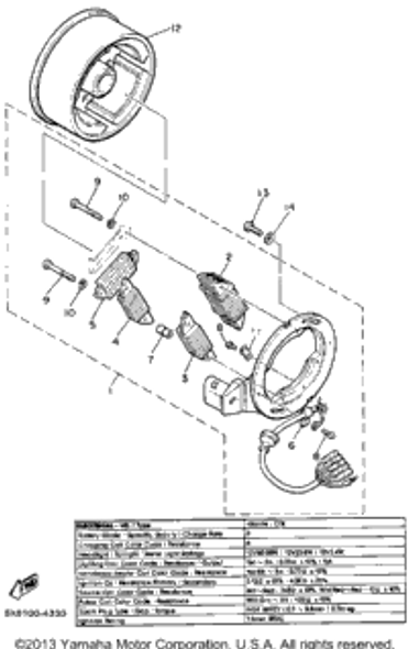 Washer, Plate 1984 V-MAX (VMX540H) 90201-06043-00