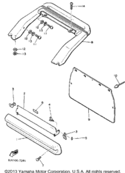 Bolt, Wing 1987 PHAZER DELUXE (ELEC START) (PZ480EL) 90122-05022-00