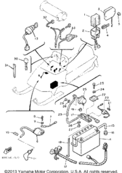 Clamp, Cord 1987 INVITER (CF300L) 861-82361-00-00