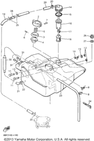 Pin 1996 PHAZER II MOUNTAIN LITE (PZ480STW) 90249-03017-00