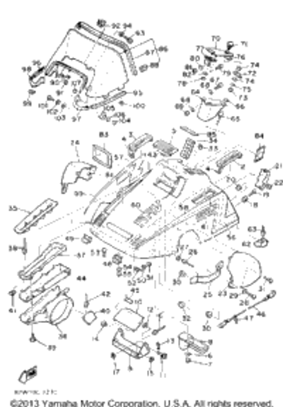 Nut (Crown) 1987 SRV (SR540L) 95306-05800-00