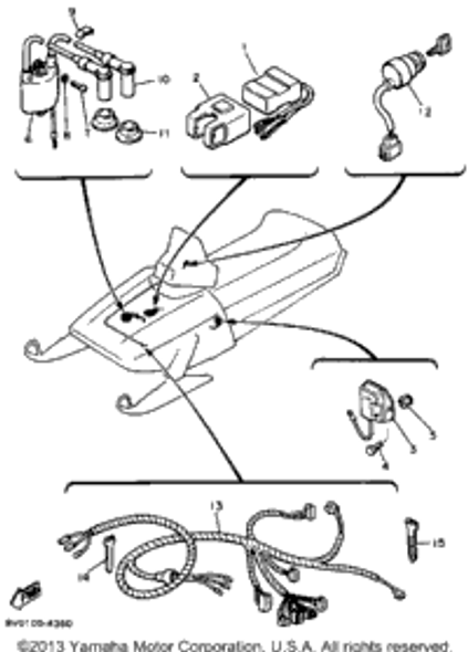 Clamp, Cord 1984 PHAZER (PZ480H) 861-82361-00-00