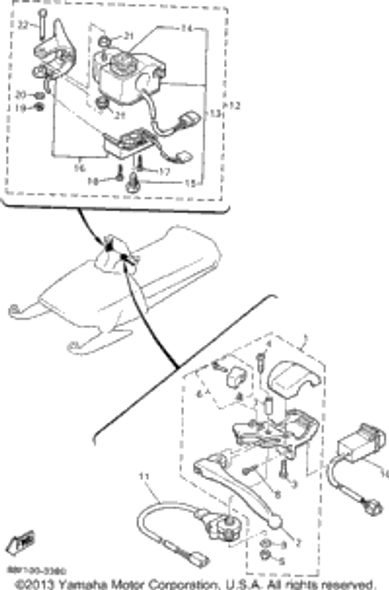 Collar, Lever 1 1994 PHAZER II LE (ELEC START) (PZ480EU) 802-83913-00-00