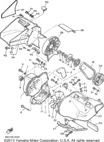 Bolt (83L) 1994 PHAZER II LE (ELEC START) (PZ480EU) 97022-08050-00