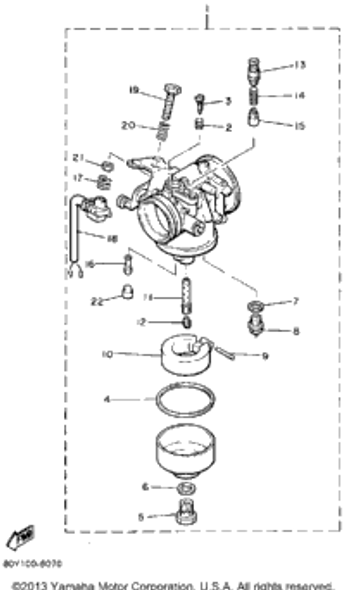 Pin, Float 1987 ENTICER 340 (ET340L) 8M6-14186-00-00