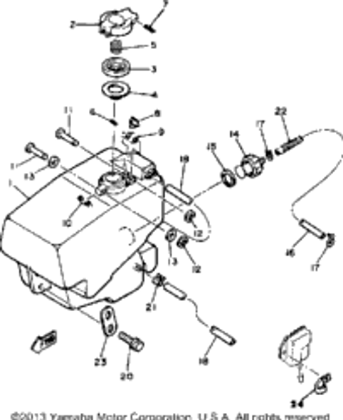 Pin, Spring 1983 BR250G 91609-30016-00