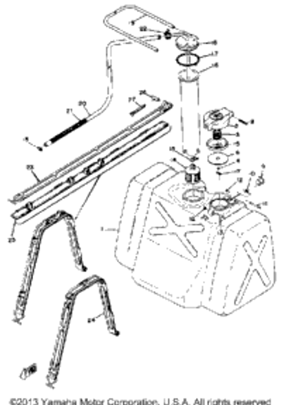 Pin, Spring 1974 TW433F 91609-30016-00