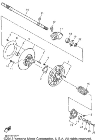 Washer, Plate (T=10) UR UN 1995 VMAX-4 ST (LONG TRACK) (VX800STV) 90201-225A4-00