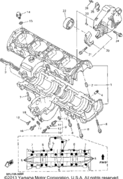 Screw, Pan Head 1995 VMAX-4 800 (VX800V) 98507-05012-00