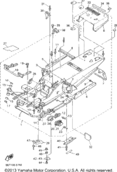 Damper 1995 VMAX-4 ST (LONG TRACK) (VX800STV) 5H0-8235Y-M0-00