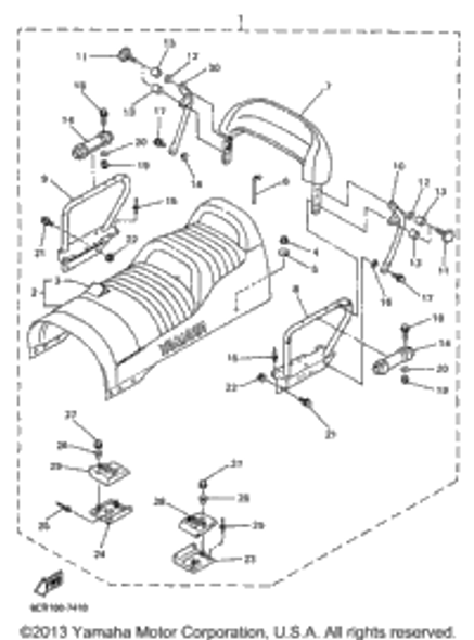 Washer, Plate 1998 VMAX 600 XTC DELUXE (ELEC START) (VX600XTCDB) 90201-083A8-00