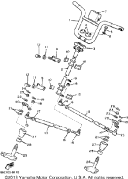 Nut, Self-Locking 1989 BRAVO T (LONG TRACK) (BR250TN) 90185-10085-00