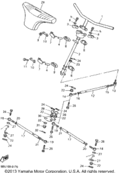 Washer, Plate 1995 VMAX-4 ST (LONG TRACK) (VX800STV) 90201-126A7-00