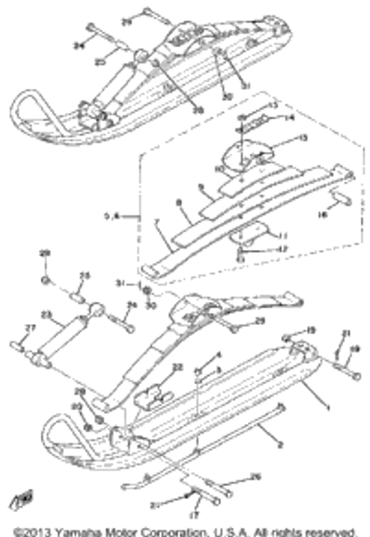 Nut, Flange (95702-10500-00) 1979 ET340EC 95701-10500-00