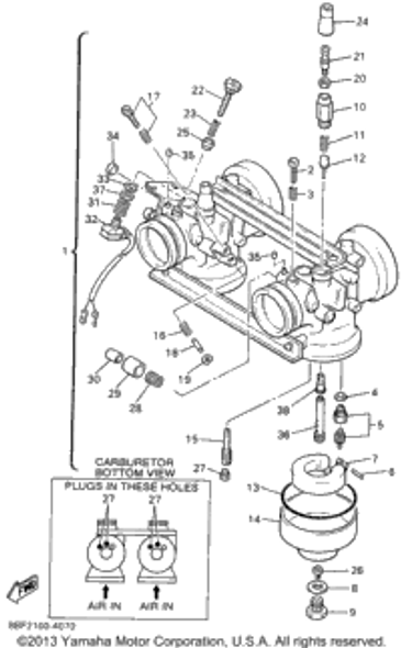 Nut,Cable Adj 1996 PHAZER II (PZ480W) 802-14161-00-00