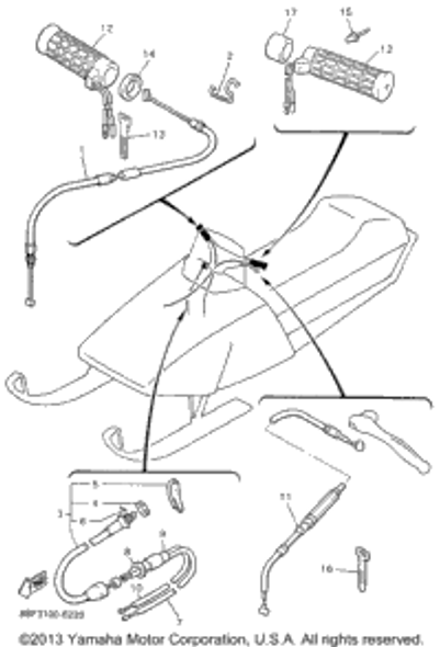 Rivet, Blind 1996 PHAZER II LE (ELEC START) (PZ480EW) 90267-40076-00